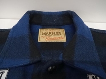 MARBLES MSH-A1401 Buefalo Check Shirt Jacket CPOジャケット メンズ Mサイズ ブルー チェック柄 日本製_画像5