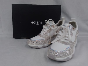 +diana ダイアナ/スニーカー/Bridal Edition/ホワイトグリッター/8479-29/23cm