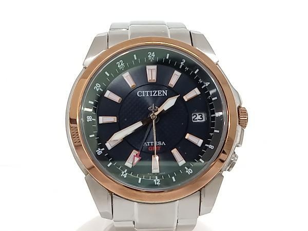 CITIZEN H116-T016626 GMT 腕時計 電波 ソーラー アテッサ チタン