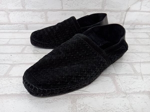 TOMFORD Tom Ford espadrille slip-on shoes men's black size 8 imported car leather suede knitting Spain made store receipt possible 