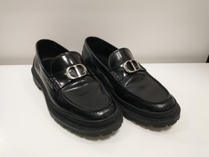 DIOR EXPLORER ディオール エクスプローラー ローファー 靴 ブラック スムースカーフスキン サイズ42 JP27 店舗受取可