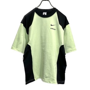 21ss NIKE × AMBUSH Short Sleeve T-Shirt ナイキ アンブッシュ 半袖Tシャツ バックロゴ 黄緑×黒 CW8002-358