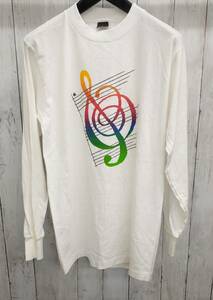 【古着】長袖Tシャツ/Apple/GS COLLEGE/クルーネック/ロングスリーブTシャツ/音符/USA製/80s/秋