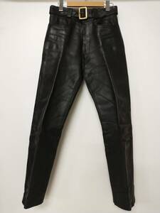 AERO aero leather ntsu long pants original leather size 29 black men's through year belt equipped 