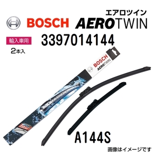 新品 BOSCH エアロツインワイパー プジョー 2008 (A94) 2015年2月-2018年12月 右ハンドル用 A144S 2本入り 送料無料