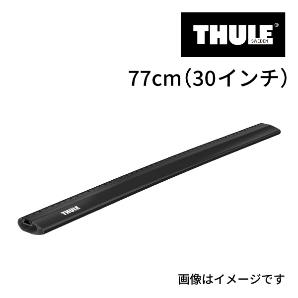 THULE TH7212 ウイングバーエッジ Thule WingBar Edge 1本 77mm ブラック 送料無料