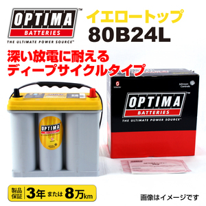 80B24L トヨタ スプリンターE100-104 OPTIMA 38A バッテリー イエロートップ YT80B24L 送料無料