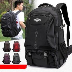 夏新入荷　 登山 ハイキング 防災 リュックサック バックパック 収納 大容量 60L 非常用 通気性 ブラック