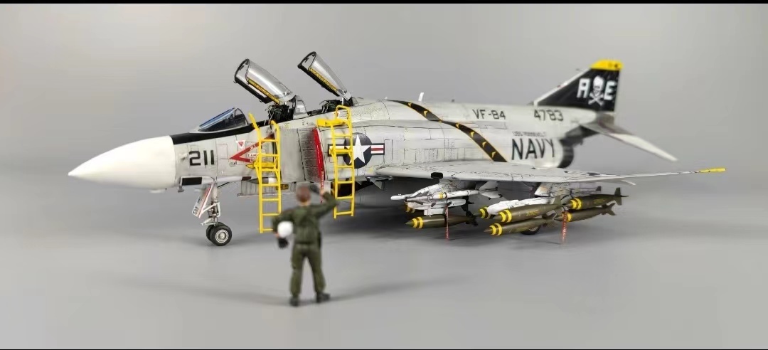 1/48 American F-4J Phantom painted finished product, Plastic Models, aircraft, Finished Product