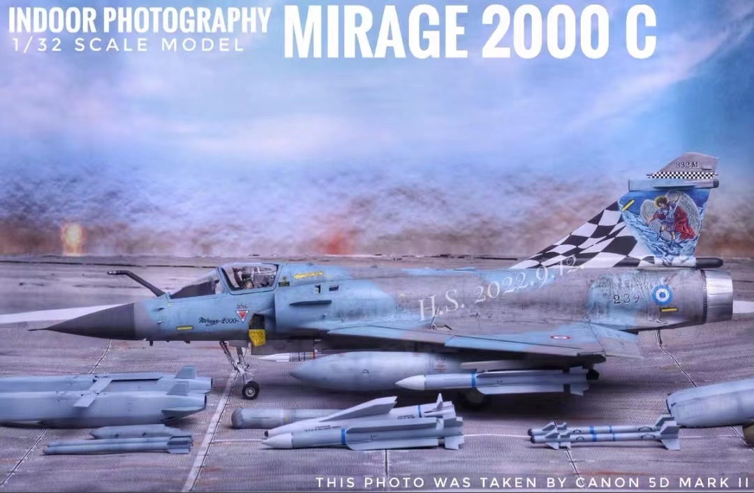 1/32 Producto terminado pintado del Mirage 2000c de la Fuerza Aérea Francesa, Modelos de plástico, aeronave, Producto terminado