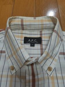 A.P.C. チェックシャツ 半袖 sizeM アーペーセー apc