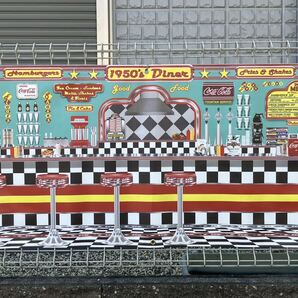 GARAGE BANNER(バナー)1950's Diner/フィフティーズ ダイナー/約 1200×600mm/看板/フラッグ/コカコーラの画像1