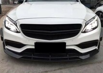 ●メルセデス・ベンツ W205/C205 C63AMGクーペ用 BRABUデザインフロントカーボンリップスポイラー/バンパーリップ/綾織/ブラバス/人気商品_画像1