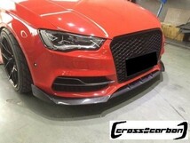 ●アウディ8V A3/S3用カーボンリップスポイラー/AUDI/Sライン/バンパーリップ/カーボンリップ/バンパーリップ/クロスカーボン/ハッチ/セダ_画像3