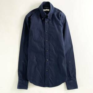 Bg23 jun hashimoto ジュンハシモト ボタンダウンシャツ サイズ2 ネイビー メンズ 長袖 日本製 B.D LONG SLEEVE SHIRT カジュアル コットン