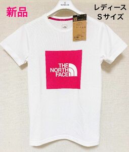 新品　THE NORTH FACE ザノースフェイス　 ショートスリーブ ビッグスクエアロゴティー ピンク　Tシャツ　レディース