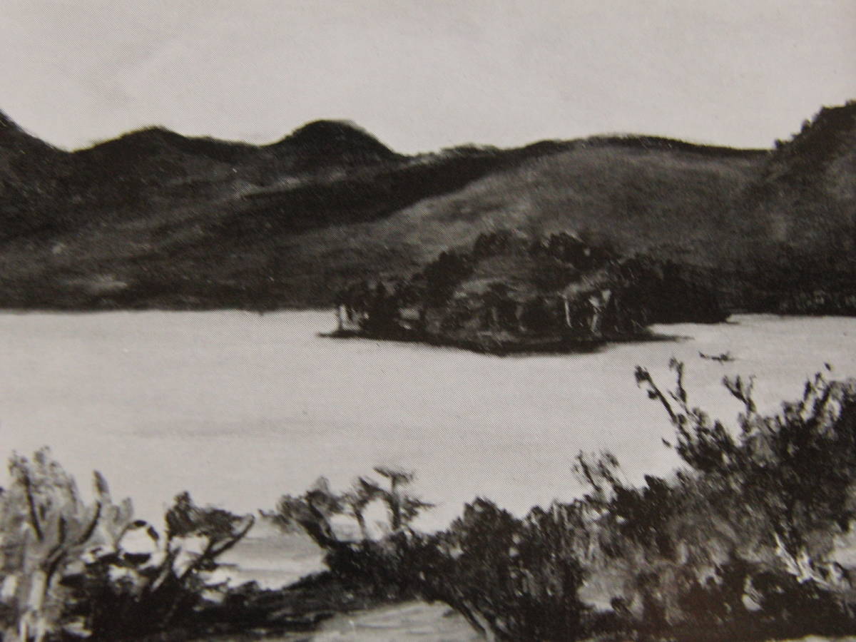 中泽弘光, 赤城湖, 一幅罕见的艺术书籍装框画, 配有定制垫子和全新日式框架, 状况良好, 免运费, 绘画, 油画, 自然, 山水画