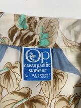 70's VINTAGE OCEAN PACIFIC アロハシャツ オープンカラーシャツ 総柄 ハワイアンシャツ ビンテージ オーシャンパシフィック 70年代 和柄_画像3