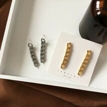 ★ チェーン ロング リング ピアス ☆ ジュエリー イヤーカフ 耳飾り スタッド イヤリング レディース アクセサリー 両耳用 金 a2_画像10