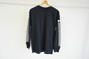 【即決】FTC エフティーシー メンズ 長袖Tシャツ タグ付き ロンT 袖プリント トップス 黒ベース サイズ:M Made in USA 【772855】