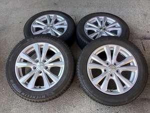 中古 バリ山 スタッドレス タイヤ 205/55R16 205/55-16 AGA アルミ SET 16 6.5J+46 5H112 フォルクスワーゲン VW ゴルフ 7 トゥーラン 車検