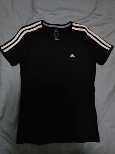 半袖Tシャツ　ブラック　黒　adidas　アディダス　ジャージ　体操着　体育着　部活　授業　制服自由