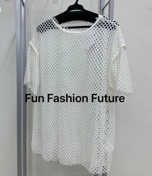 【新品】Fun Fashion Future メッシュトップス ビッグTシャツ