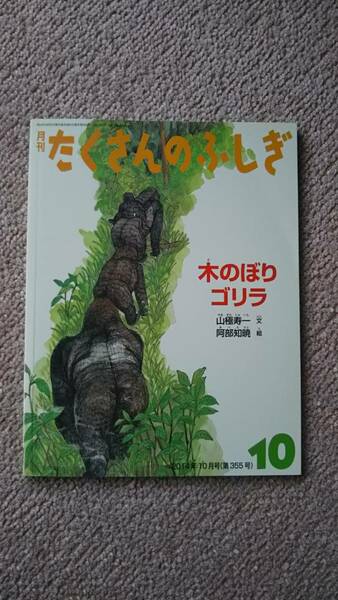 【ふしぎ新聞＆付録ポスター付き】『たくさんのふしぎ・第355号～木のぼりゴリラ』山極寿一/阿部知暁/薄い本/2014年10月/滅多に出ない/