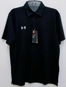 アンダーアーマー ポロシャツ 半袖 ヒートギア メンズ トレーニング フィットネス スポーツ ゴルフ 普段着 1314092 001 ブラック サイズSM