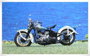  очень редкий! FRANKLIN MINT Franklin Mint 1/24 Harley Davidson Classic Harley . год retro 1936 El Knucklehead Knuckle head 