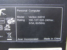 【YDT0713】★Acer Veriton X4610-B727 Corei7-2600/4GB/500GB/DVD-MULTI/OS無 本体のみ BIOS_OK★JUNK_画像4