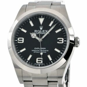 [3年保証] ロレックス メンズ エクスプローラー1 214270 ランダム番 エクスプローラーI ブラック文字盤 EX1 自動巻き 腕時計 中古 送料無料