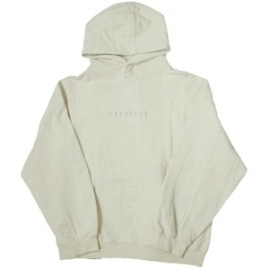 cvtvlist カタリスト 21AW Logo Embroidery Hoodie 表裏切り替え スウェットプルオーバーパーカー 21FW0303 46 ベージュ CTLS g12086