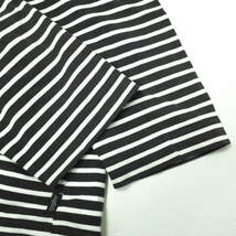 MYNE マイン 日本製 SNATCHER BORDER T-SHIRT ロゴ刺繍ボーダーロングスリーブTシャツ G03LT161 L ブラック ミハラヤスヒロ g11990_画像5