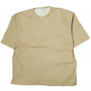 AURALEE オーラリー 日本製 STAND UP HENLEY NECK TEE スタンドアップヘンリーネックTシャツ A6SH02SU 5 BEIGE 半袖 トップス g11545