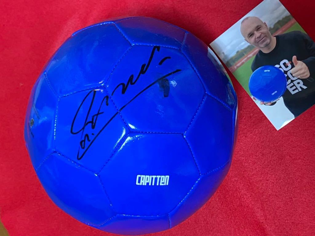 Vissel Kobe 8 Iniesta Ruhestand 2023 Signierter CAPITTEN Original-Fußball (mit Foto), Fußball, Souvenir, Ähnliche Artikel, Zeichen