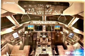 【お宝級】ボーイング ドリームライナー コックピットポスター 非売品 新品 現品限り BOEING 787 DREAM LINER cockpit poster limited