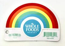 ホールフーズ×タグアロハ ハワイ カイルア ステッカーシール レインボー 新品 現品限り Whole Foods x Tag Aloha Hawaii Kailua，彩虹色_画像1