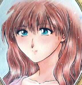 Art hand Auction Ilustración original dibujada a mano Mujer reflejada en el espejo, Historietas, Productos de anime, Ilustración dibujada a mano