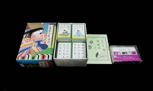 小倉百人一首 源氏 朗詠カセットテープ 早取法しおり 箱付 1990年代 札 縦7.5cm 横5.5cm カセットテープの包装は未開封です。 TCU507