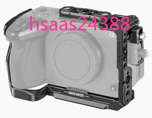  NEEWER FX3/FX30カメラケージ HDMIケーブルクランプ NATOレール 3/8&#34;ARRI位置決め穴 FX3 FX30/オリジナルXLRハンドルに対応CA011