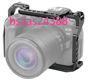 NEEWERカメラケージアルミ製ビデオリグ カメラスタビライザー1/4&#34;と3/8&#34;スレッドコールドシューとレール付き EOS R5R6R5C に対応