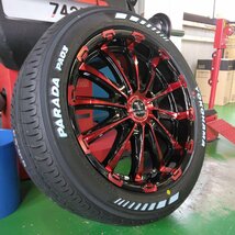 ハイエース 200系 車検対応 タイヤホイールセット 4本セット YOKOHAMA パラダ ホワイトレター 225/50R18 18インチ BD12_画像2