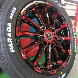 ハイエース 200系 車検対応 タイヤホイールセット 4本セット YOKOHAMA パラダ ホワイトレター 225/50R18 18インチ BD12