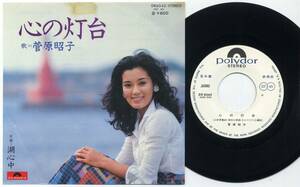 シングル★菅原昭子/心の灯台/湖心中(見本白/'76/スター誕生！)★Shoko Sugawara/DR6042