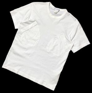 ● COMME des GARCONS SHIRT コムデギャルソン シャツ ● 変形 ポケット デザイン 半袖 Tシャツ ホワイト M