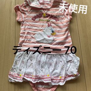 デイジー ワンピース ディズニー Disney ロンパース ボーダー 女の子 子ども服 子供服 半袖 サイズ70