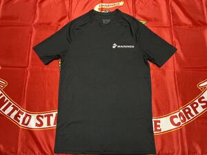 中古美品　MADE IN USA USMC PAIN IS WEAKNESS LEAVING THE BODY DRI Tシャツ　VIEWSPORTS US製　MEDIUM BLACK③