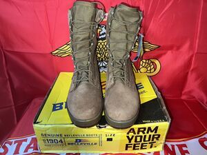  new goods unused tag, box attaching MADE IN USA USMC BELLEVILLE 550ST HOT WEATHER combat boots Steel tu10.5W 28.5 centimeter COYOTE