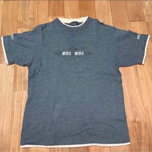 used クロス 十字架 重ね着風 カジュアルTシャツ size M